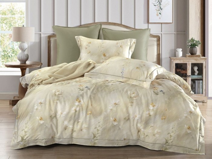 Комплект постельного белья Евро, египетский хлопок Premium 2323-6