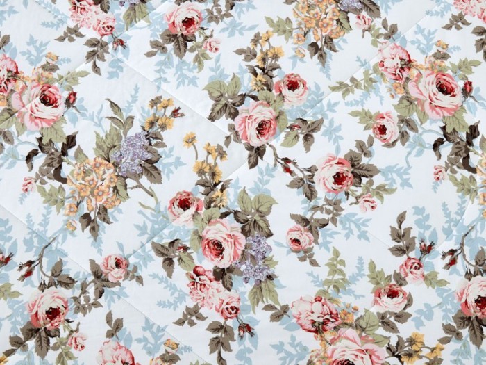 Комплект с летним одеялом полуторный из печатного сатина 160х220 см, 2141-2OSP