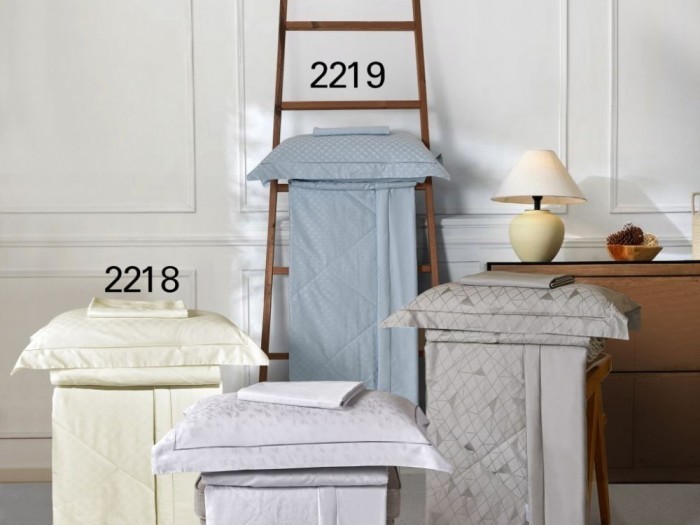 Комплект семейный с двумя летними одеялами из хлопкового жаккарда 160х220 см, 2219-2OSP