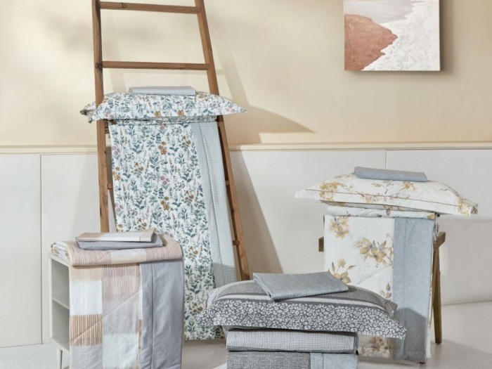 Комплект с летним одеялом полуторный из печатного сатина 160х220 см, 2223-OSPS