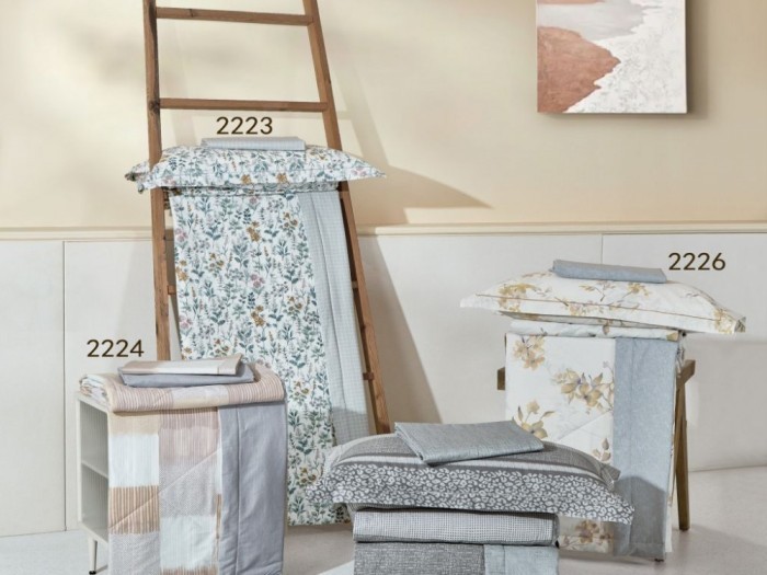 Комплект с летним одеялом евро м из печатного сатина 200х220 см, 2223-OMP