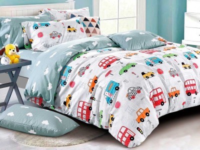 Постельное белье Asabella 1357-4XS полуторное печатный сатин