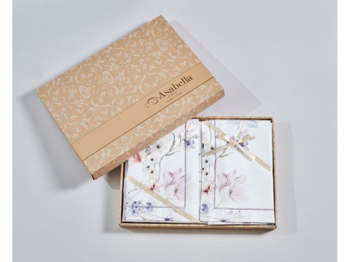 Постельное белье Asabella 1,5-спальный, египетский хлопок Premium 2179-4S