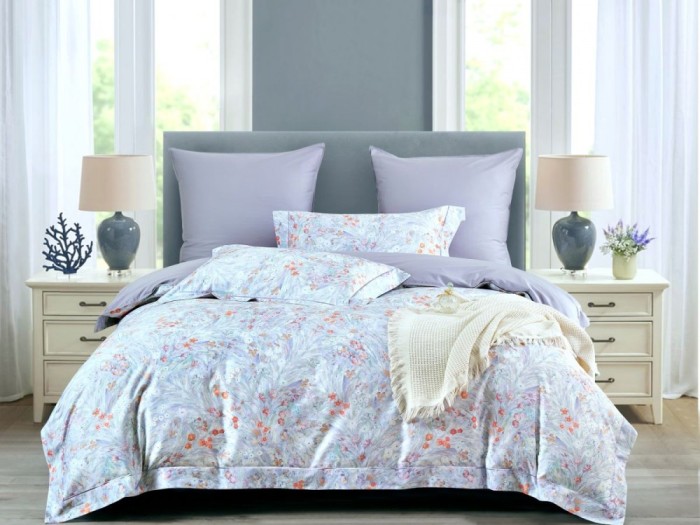 Комплект постельного белья Евро, египетский хлопок Premium 2389-6