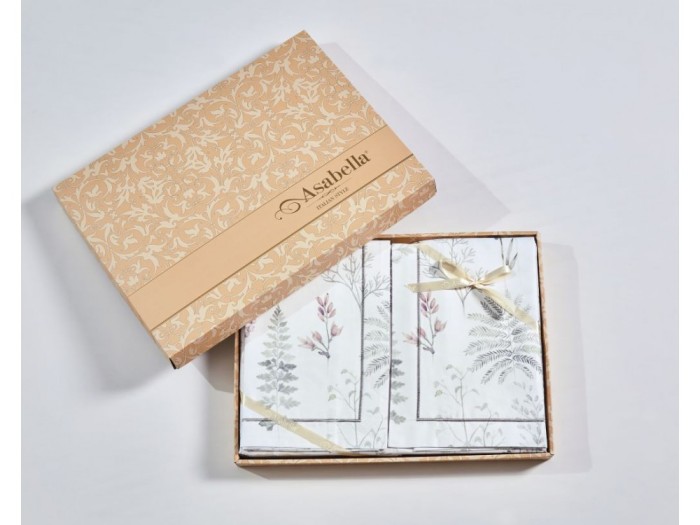 Постельное белье Asabella семейный, египетский хлопок Premium  2180-7