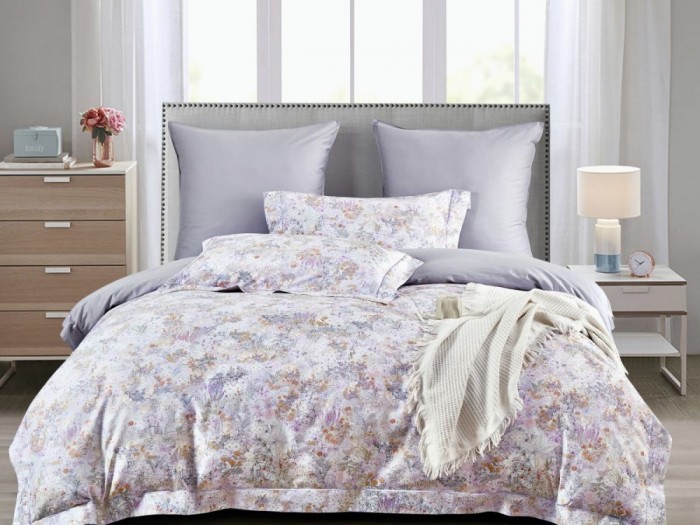 Комплект постельного белья Евро, египетский хлопок Premium 2390-6