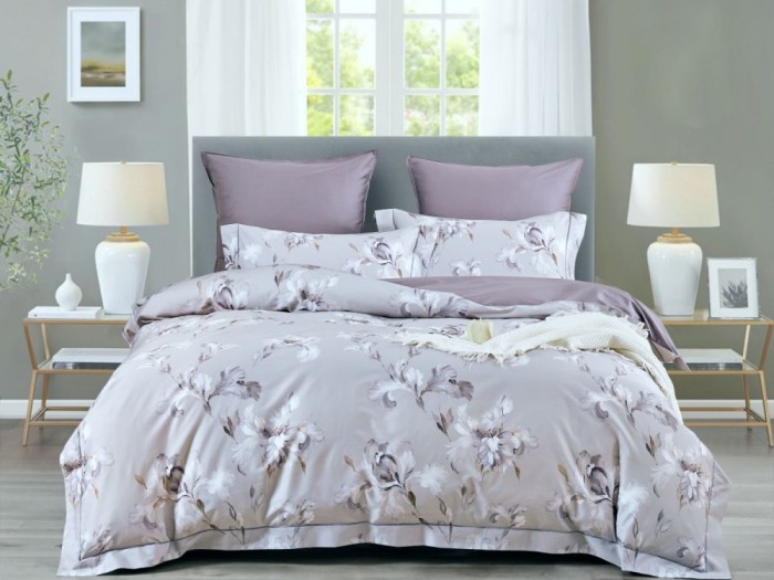 Комплект постельного белья Евро, египетский хлопок Premium 2391-6