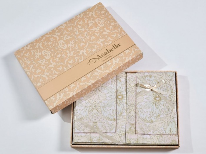 Постельное белье Asabella 1,5-спальный, египетский хлопок Premium 2182-4S