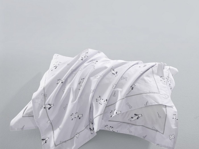 Комплект постельного белья 1,5-спальный, сатин с лазерной печатью 2359-4XS 