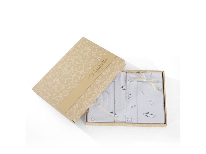 Комплект постельного белья 1,5-спальный, сатин с лазерной печатью 2359-4XS 