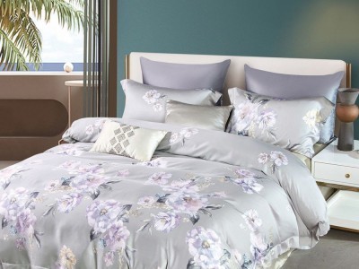 Постельное белье Asabella 1709-6 евро тенсел люкс-сатин