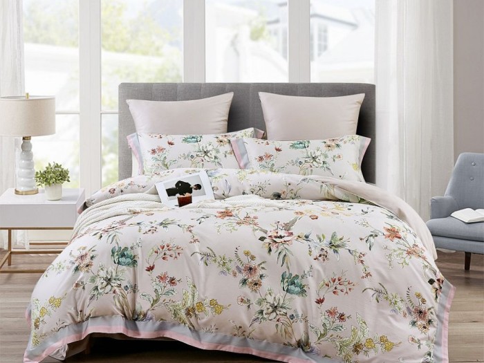 Комплект постельного белья 1,5-спальный, фланель-тенсел 2361-4S