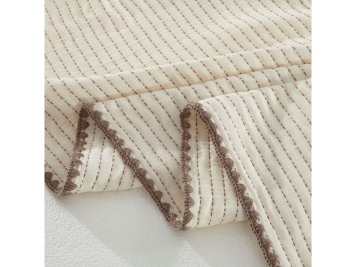 Плед Asabella хлопковый муслин, наполнитель искусственный шелк 180х220 см, 2402-OSL