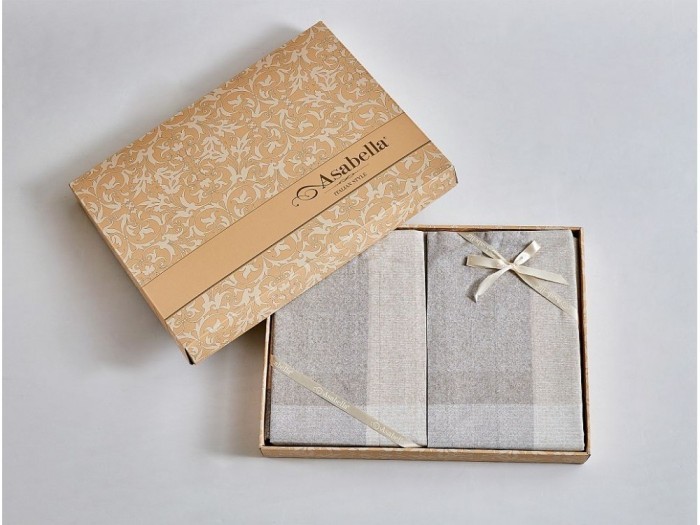 Комплект постельного белья Евро, фланель из египетского хлопка 2303-6