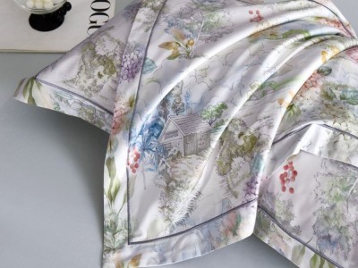 Комплект с летним одеялом семейный из египетского хлопка Premium, Евро 200х220 см, 2232-OMP