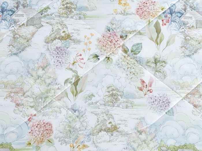 Комплект с летним одеялом семейный из египетского хлопка Premium, Евро 200х220 см, 2232-OMP