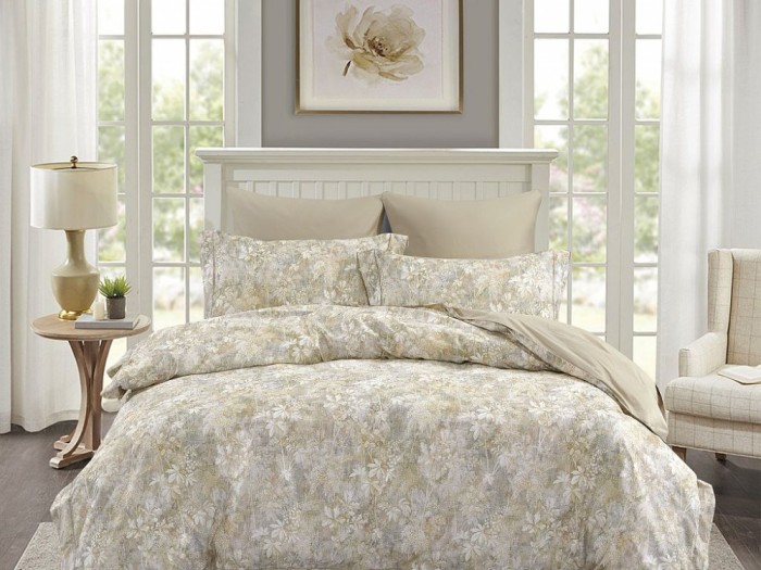 Комплект постельного белья Семейный, сатин с лазерной печатью 2342-7