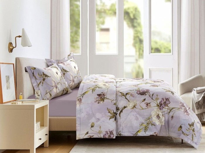 Комплект с летним одеялом евро м из египетского хлопка Premium 200х220 см, 2367-OMP