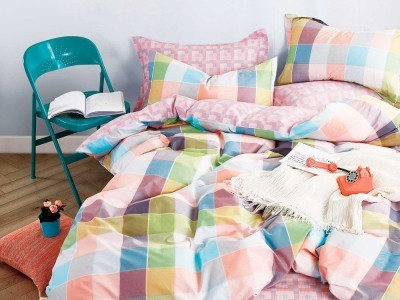 Постельное белье Asabella 1335-4S полуторное печатный сатин