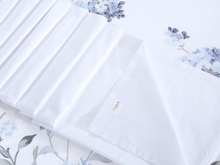 Комплект постельного белья Евро, египетский хлопок Premium с вышивкой 2258-6