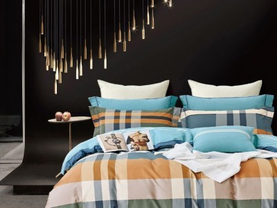 Постельное белье Asabella 1904-4S полуторное печатный сатин