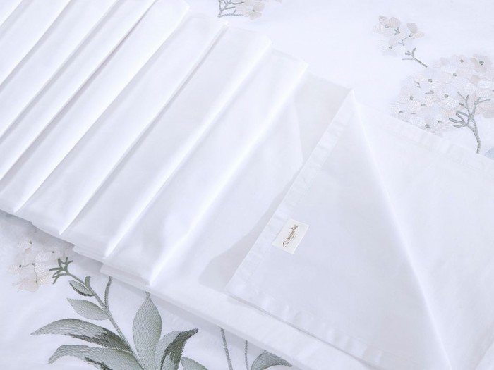 Комплект постельного белья Евро, египетский хлопок Premium с вышивкой 2259-6