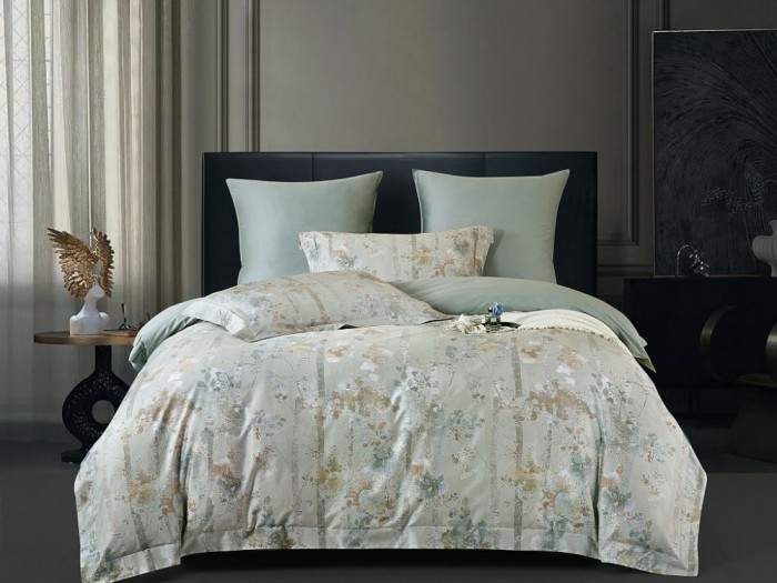 Постельное белье Asabella 1,5-спальный египетский хлопок Premium 2261-4S