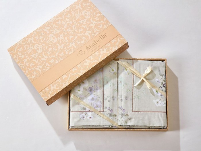 Комплект постельного белья Евро, египетский хлопок Premium 2261-6