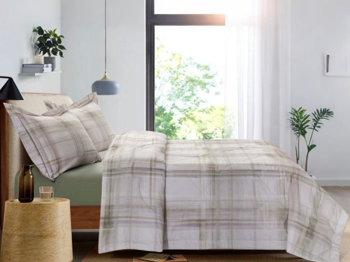 Комплект с летним одеялом из сатина с лазерной печатью 160х220 см, 2336-OSPS