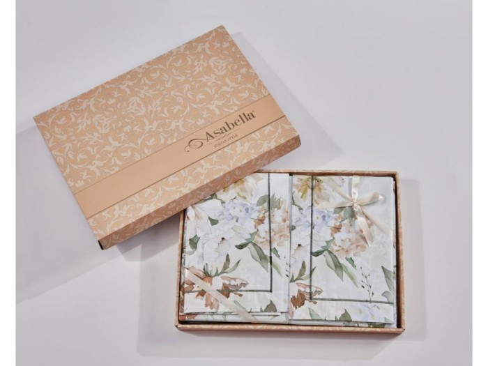 Постельное белье Asabella 2118-7 семейный египетский хлопок люкс-сатин