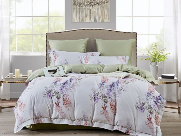 Комплект постельного белья 1,5-спальный, египетский хлопок Premium 2369-4S