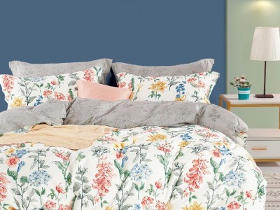 Постельное белье Asabella 1568-7 семейное печатный сатин