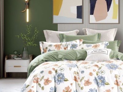 Постельное белье Asabella 1927-4S полуторное печатный сатин