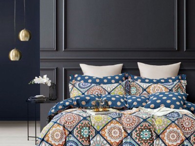 Постельное белье Asabella 1601-6 евро печатный сатин