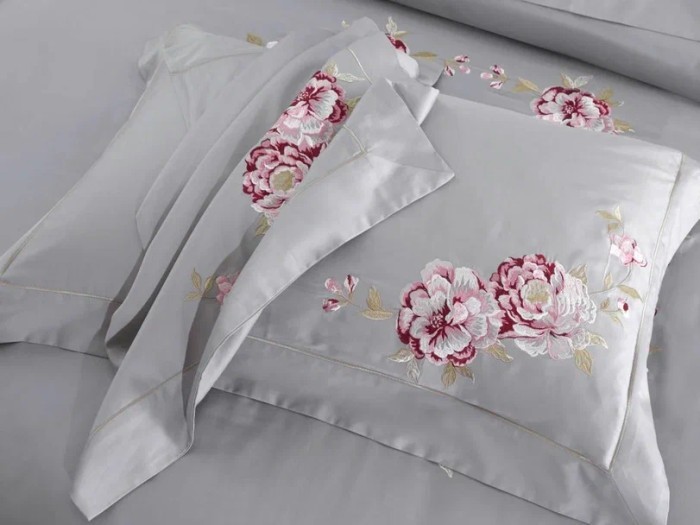 Комплект постельного белья Евро, египетский хлопок PREMIUM 2105-4