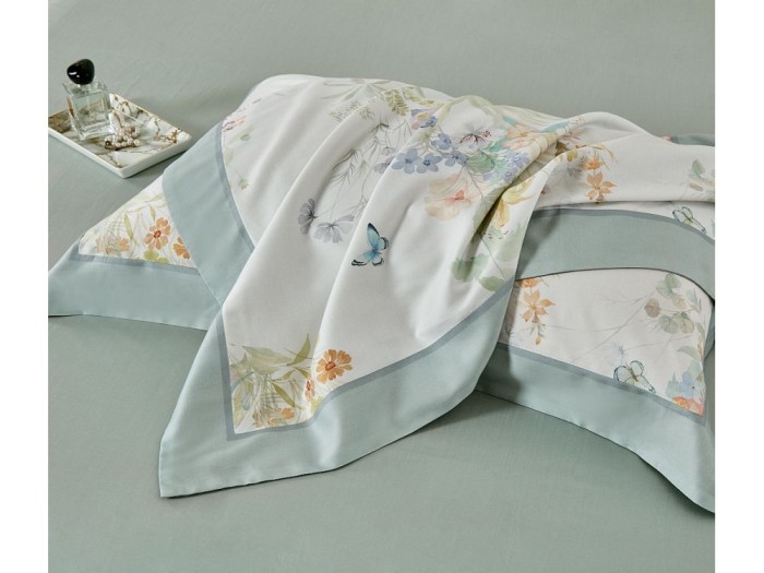 Комплект семейный с двумя летними летним одеялами из фланели-тенсел 160х220 см, 2267-2OSP