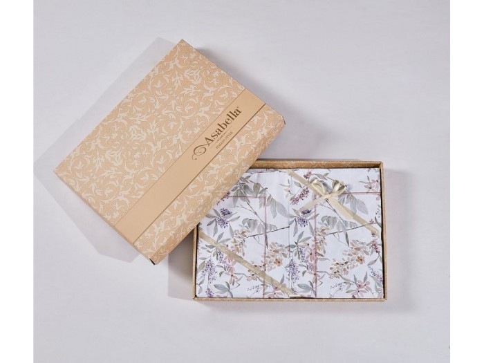 Комплект постельного белья семейный, египетский хлопок Premium 2322-7