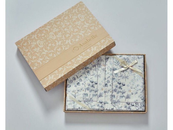 Комплект постельного белья Семейный, египетский хлопок Premium 2196-7