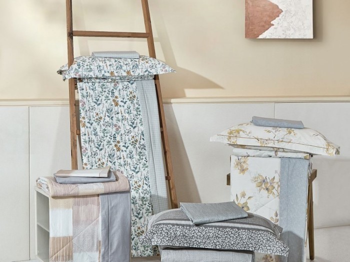 Комплект с летним одеялом евро м из печатного сатина 200х220 см, 2224-OMP