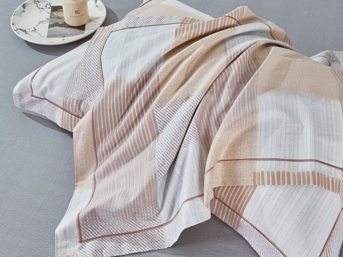 Комплект с летним одеялом евро м из печатного сатина 200х220 см, 2224-OMP