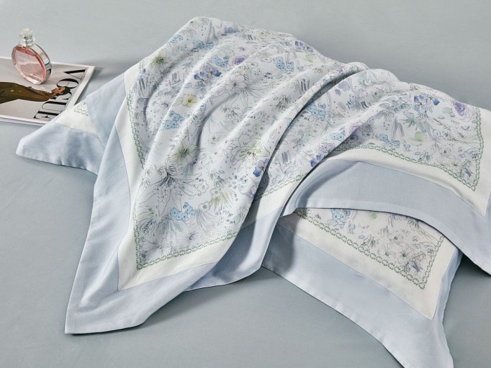 Комплект евро с летним одеялом из фланели-тенсел 200х220 см, 2272-OMP 