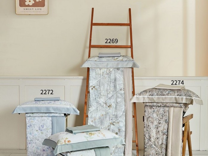 Комплект семейный с двумя летними летним одеялами из фланели-тенсел 160х220 см, 2272-2OSP