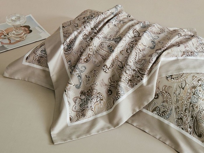 Комплект евро с летним одеялом из фланели-тенсел 200х220 см, 2274-OMP