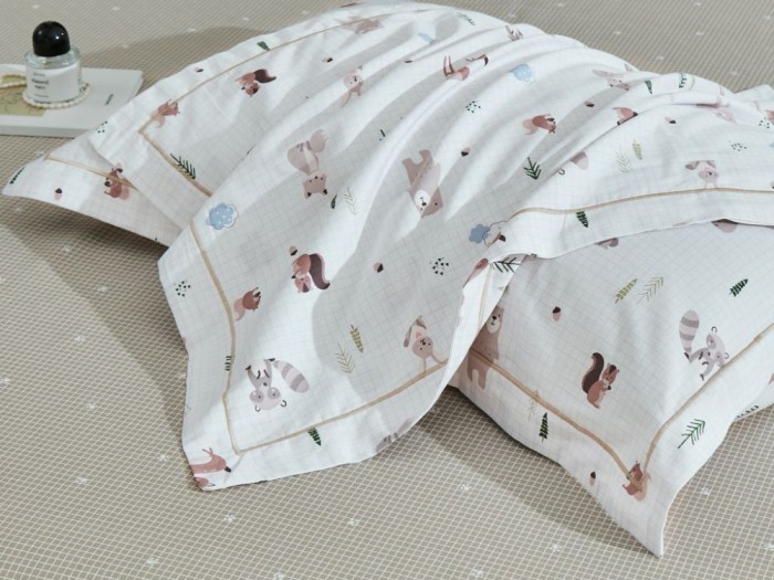 Комплект постельного белья 1,5-спальный, печатный сатин 2174-4XS