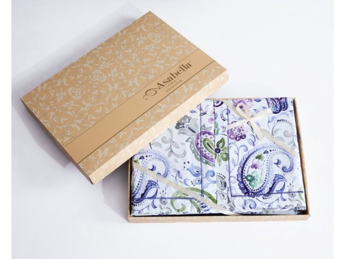 Постельное белье Asabella 2055-7 семейный египетский хлопок люкс-сатин