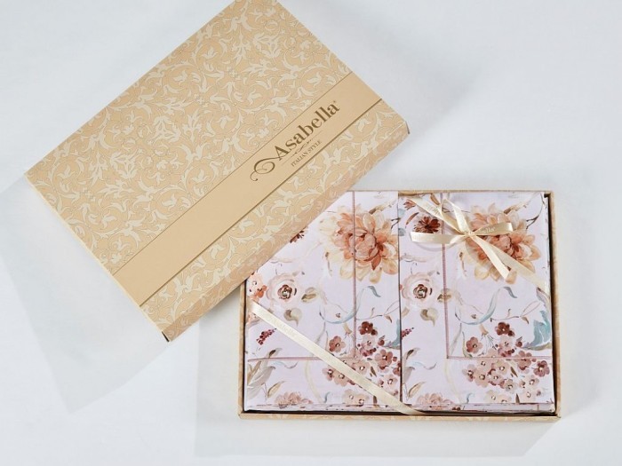 Комплект постельного белья семейный, египетский хлопок Premium 2264-7 