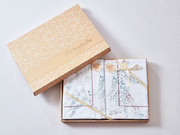 Постельное белье Asabella 1,5-спальный египетский хлопок Premium 2265-4S 