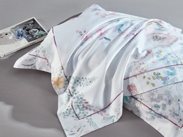 Комплект постельного белья семейный, египетский хлопок Premium 2265-7 