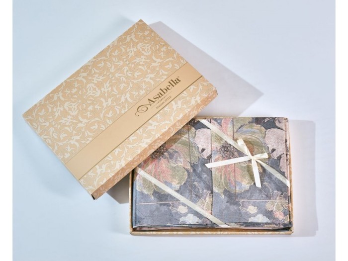 Постельное белье Asabella семейный, египетский хлопок Premium 2250-7