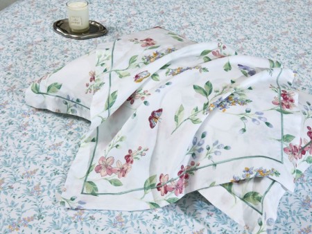 Комплект с летним одеялом семейный из печатного сатина 160х220 см, 1617-2OSP